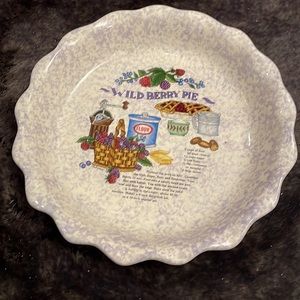 11” Custom Made Farmhouse Glazed Pie Plate